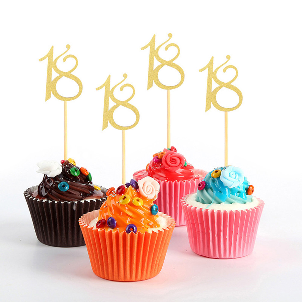 48개입 고급 수제 스타일 18번째 생일 케이크 토퍼, - Ice Pick Pick 리뷰 및 가격