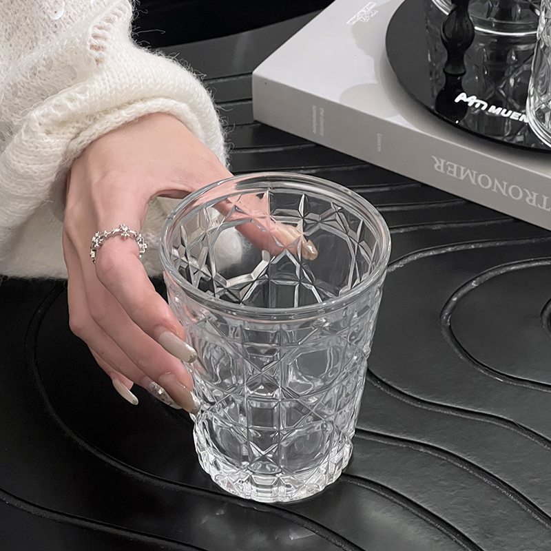 빈티지 다이아몬드 패턴 서양 와인 잔, 차가운 음료수  - Old Fashioned Glass 리뷰 및 가격