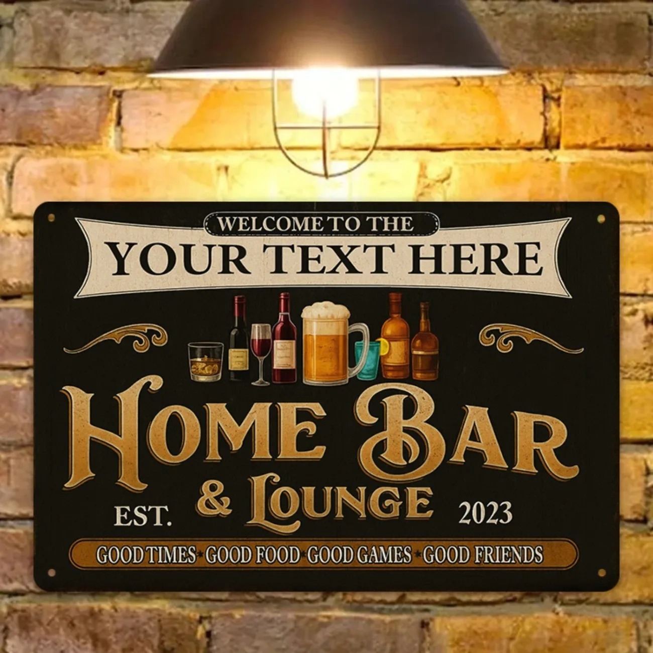 맞춤형 텍스트 빈티지 홈 바 & 라운지 금속 간판 개인 - Home Bar Signs 리뷰 및 가격