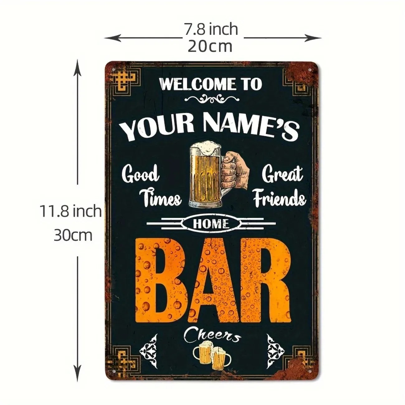 1개 맞춤 제작 가능한 빈티지 금속 바 사인, 개인 맞 - Home Bar Signs 리뷰 및 가격
