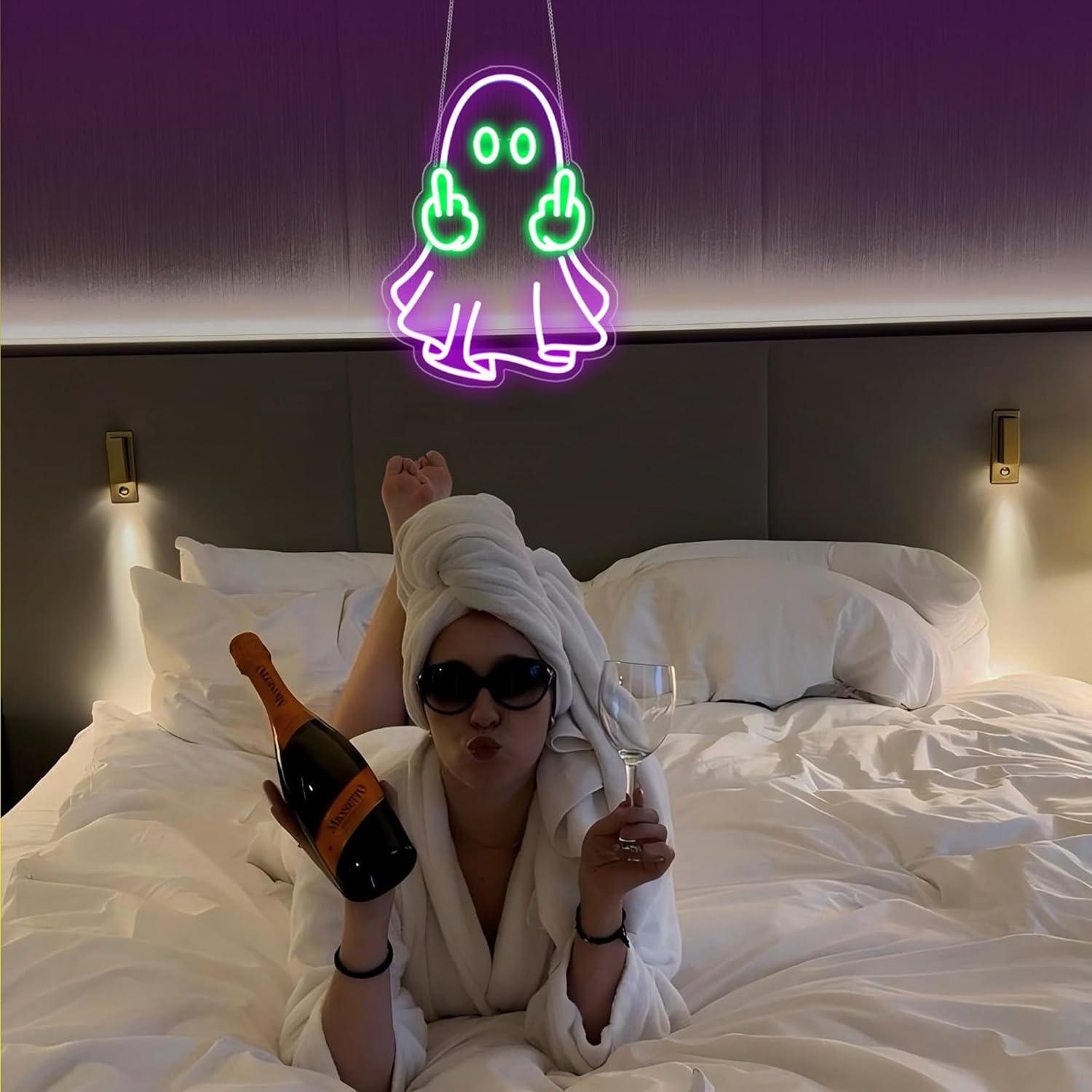 유령 네온사인 USB 전원 LED 디밍 가능 네온 조명 - Home Bar Signs 리뷰 및 가격