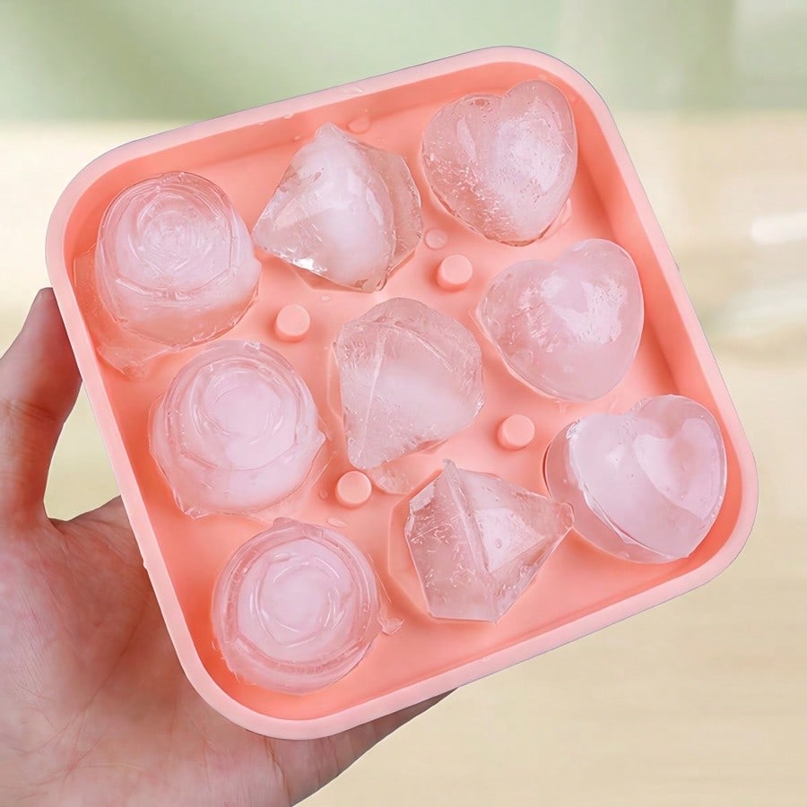 4개입 장미 하트 다이아몬드 모양 얼음틀 9구 3D 얼 - Citrus Juicer Bar 리뷰 및 가격