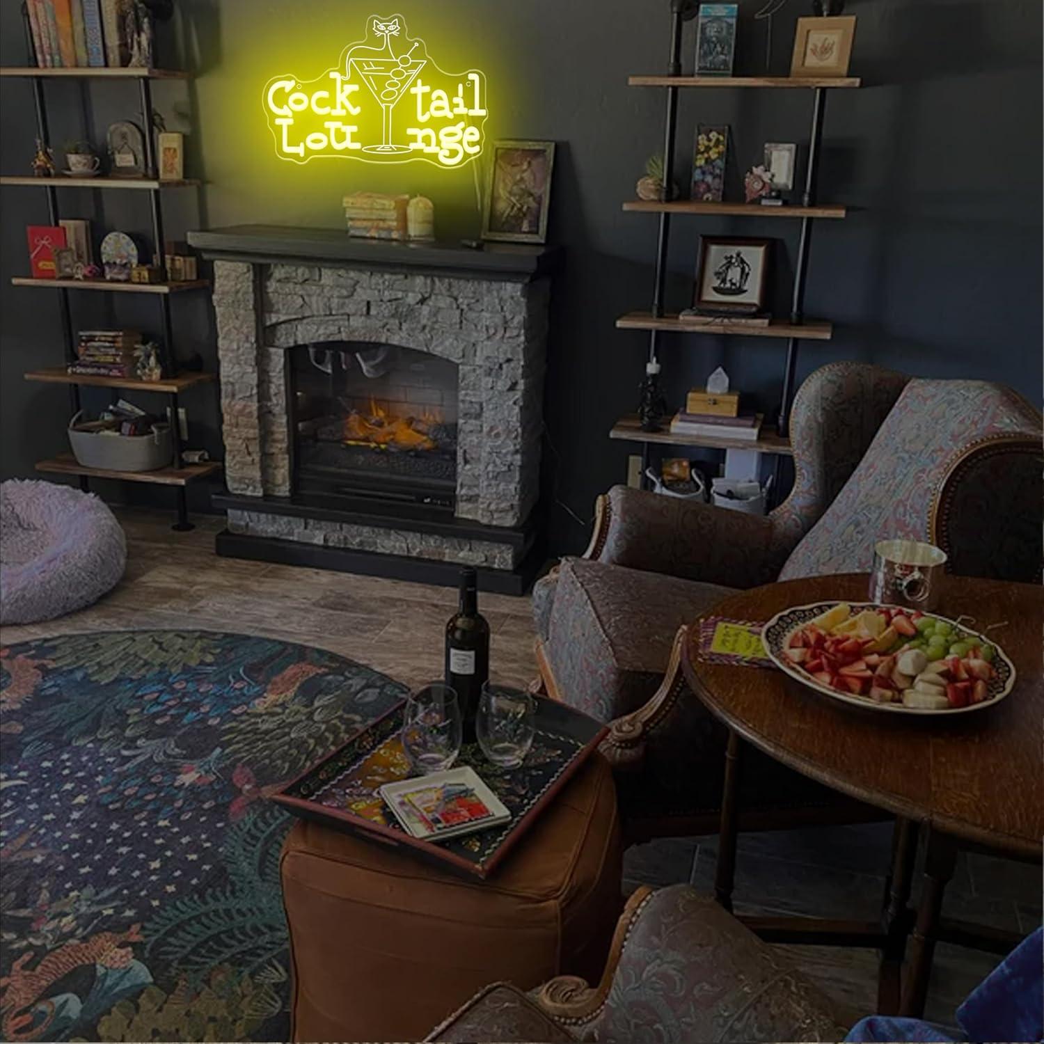 칵테일 라운지 네온사인 디밍 가능 LED 조명 (바,  - Home Bar Signs 리뷰 및 가격